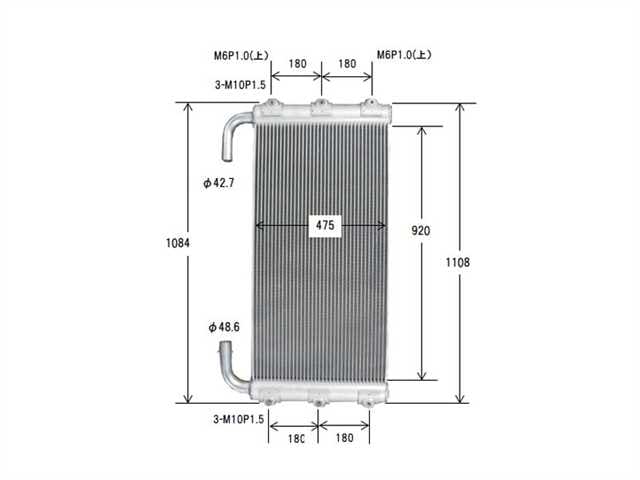日立建機　パワーショベル　作動油オイルクーラー　MA200　4650353　Y232440005　社外新品　