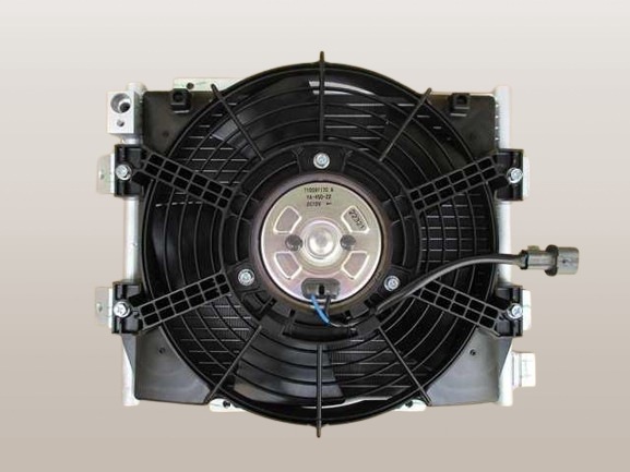 キャンター　コンデンサー　FBA20　MK583296　ファン付き　社外新品