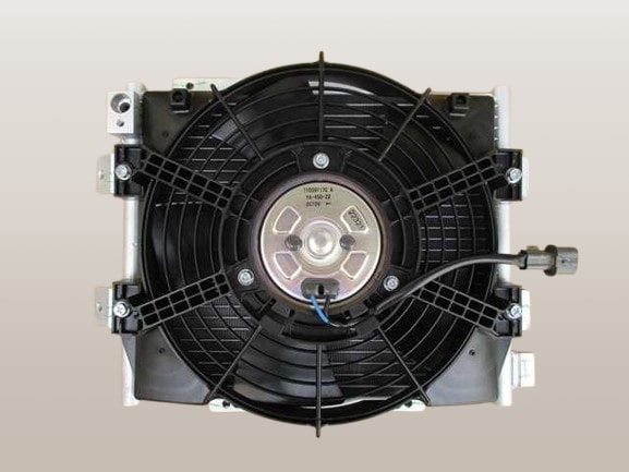 キャンター　コンデンサー　FBA50　MK583316　ファン付き　社外新品