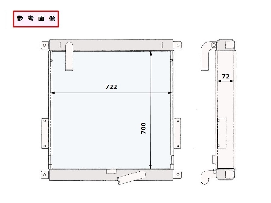 CAT　パワーショベル　320B　作動油オイルクーラー　118-9954　1092-298-1000-E　社外新品