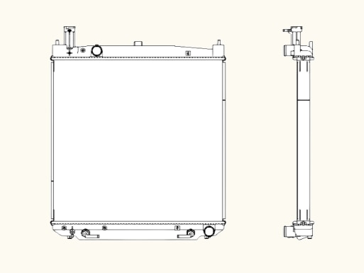 TCM　フォークリフト　ラジエーター　SD25T-8　258E2-10201　社外新品