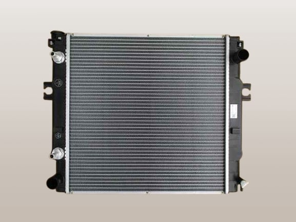 三菱フォークリフト　ラジエーター　FDE35ATF14F　91B01-00030　ノンクラッチ車　ゴミ詰まり対策矩形フィン　ブラケット再利用　社外新品