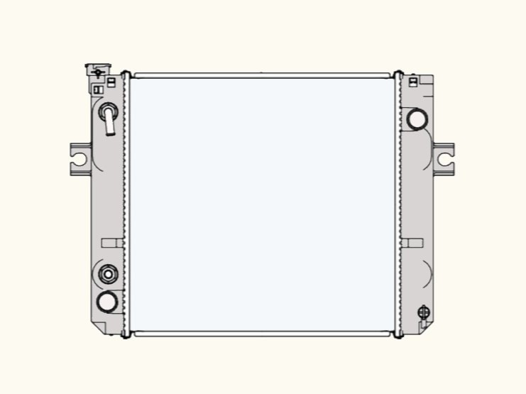 住友フォークリフト　ラジエーター　FG30　9163976-00　2531-137-0000　ラジエーターキャップ付き　ブラケット再利用　社外新品