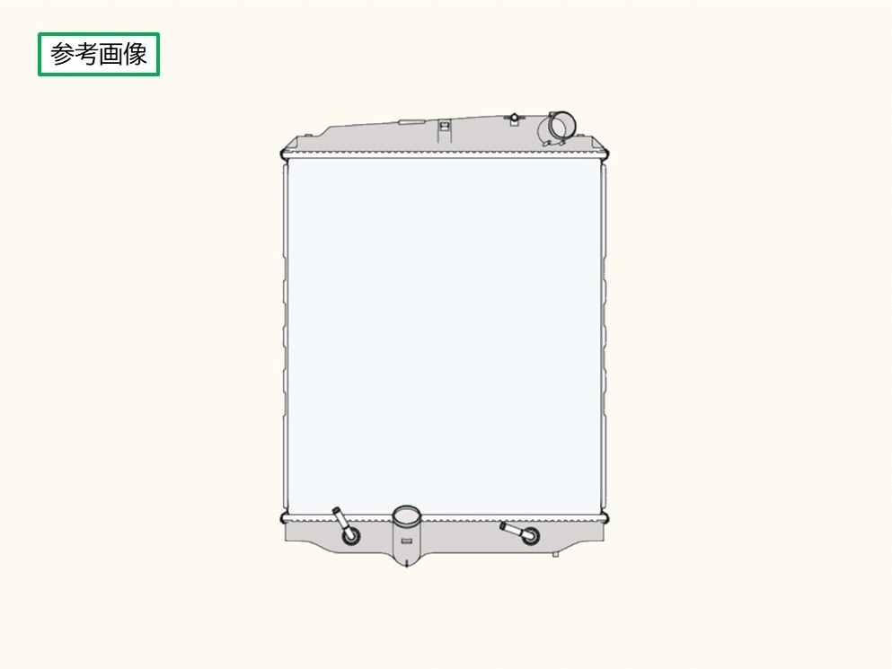 デュトロ　ラジエーター　XZU301　16400-78560　16400-78561　輸出用　ブラケット再利用　フロー10パイ　+変換ホース+クリップ2個同梱　社外新品