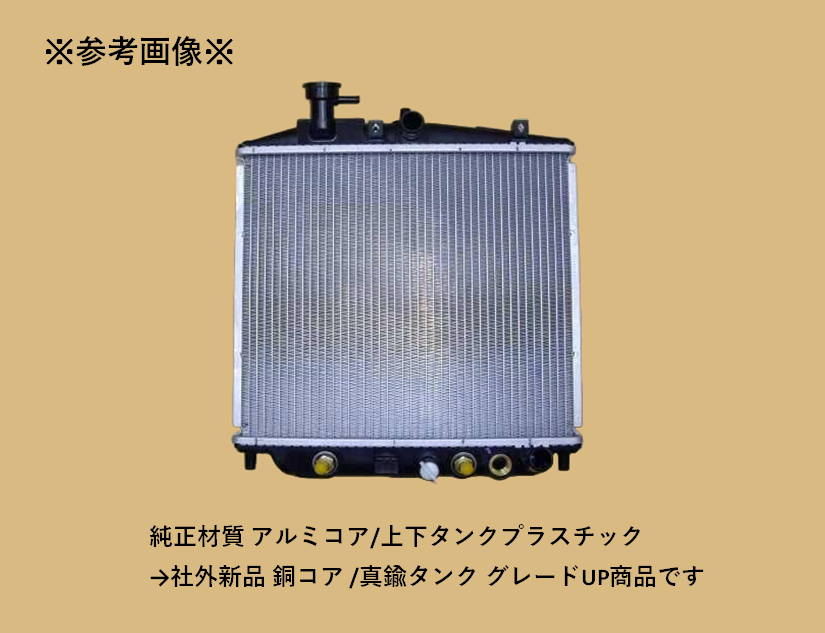 アルミラジエター 3LOW 74mm (コアのみ) 明るく