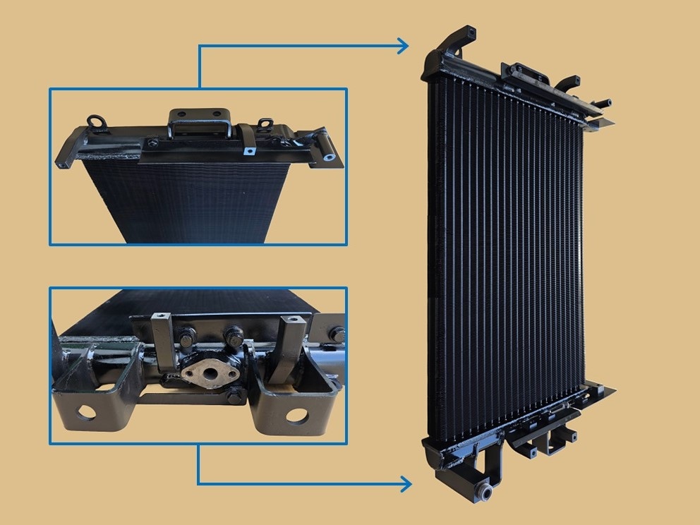 コマツ ブルドーザー D31EX-21 作動油オイルクーラー 11Y-03-12312 11Y-03-12312-02 1152-489-1001 現物修理 納期約3週間