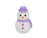 雪だるま　パープル消しゴム