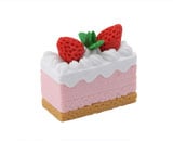四角ケーキ　ピンク消しゴム