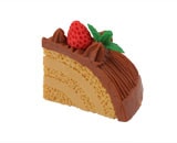 三角ケーキ　ブラウン消しゴム