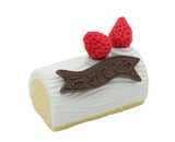 ロールケーキ　ホワイト消しゴム