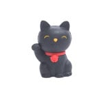 招き猫　ブラック消しゴム