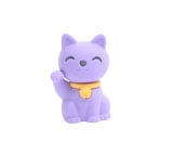 招き猫　パープル消しゴム