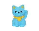 招き猫　ブルー消しゴム