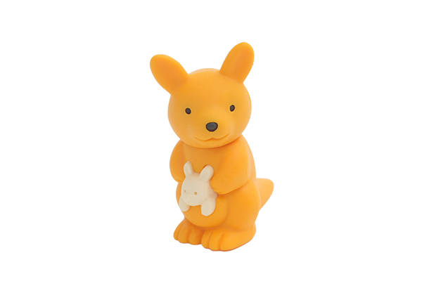 カンガルー オレンジ 消しゴム | 1個単品,どうぶつ,どうぶつえん
