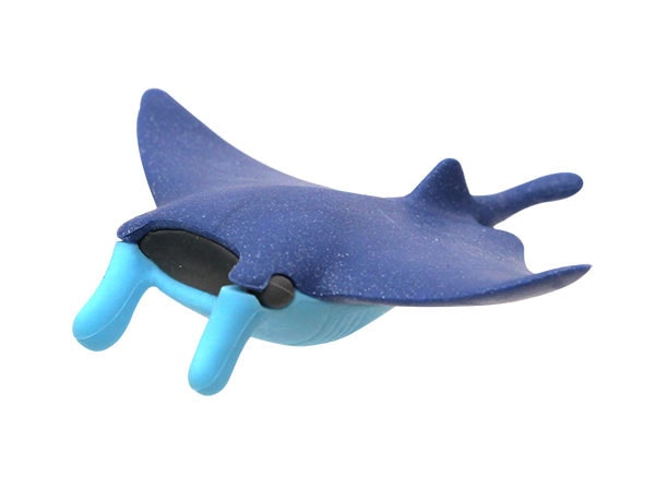 マンタ ブルー消しゴム | すべての商品 | おもしろ消しゴムのイワコー