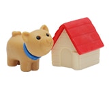 子犬ハウス　レッド消しゴム