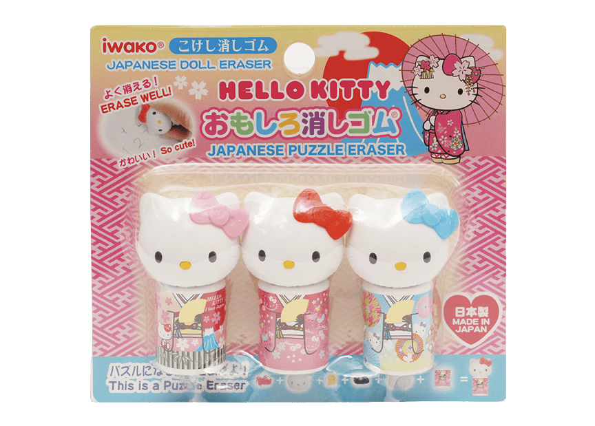 こけしキティ消しゴム（3個セット） | 1個単品,サンリオ,ハローキティ