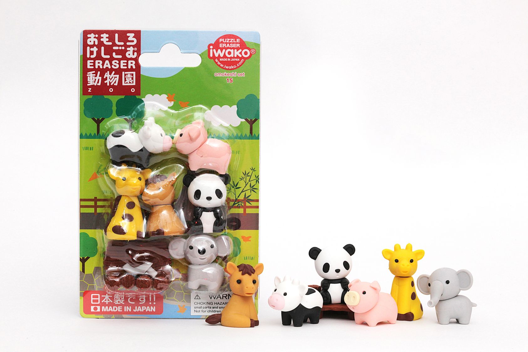 ブリスターパック消しゴム 動物園 | ブリスター＆プチケース,動物の