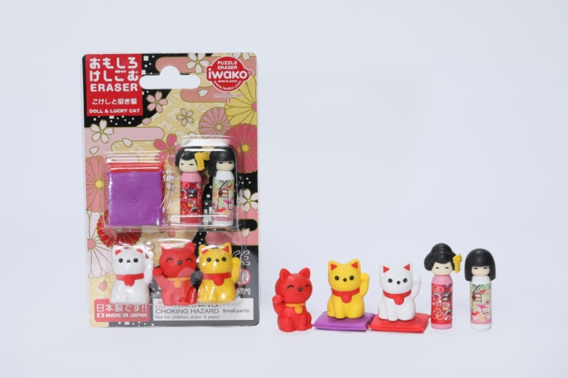ブリスターパック消しゴム こけし＆招き猫 | ブリスター＆プチケース