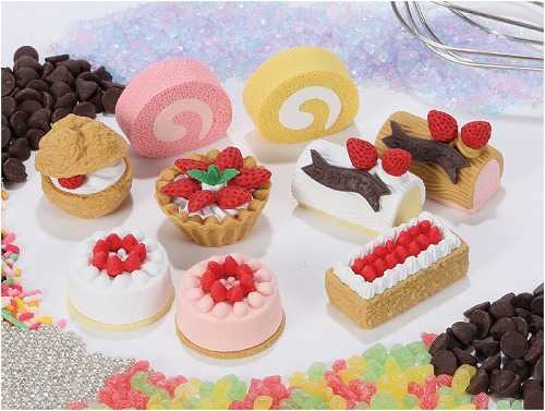 イワコー おもしろ消しゴム 面白い スイーツ ケーキ お菓子 ジュース 和菓子 NO.2ケーキ消しゴム［60個入］ | 60個セット,食べ物のなかま