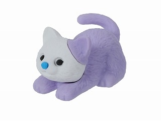 ふせネコ　パープル消しゴム
