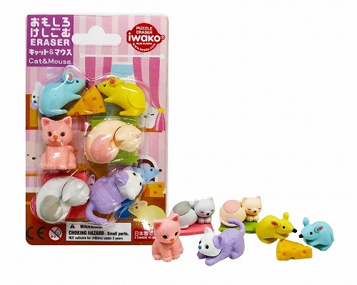 ブリスターパック消しゴム キャット&マウス | ブリスター＆プチケース