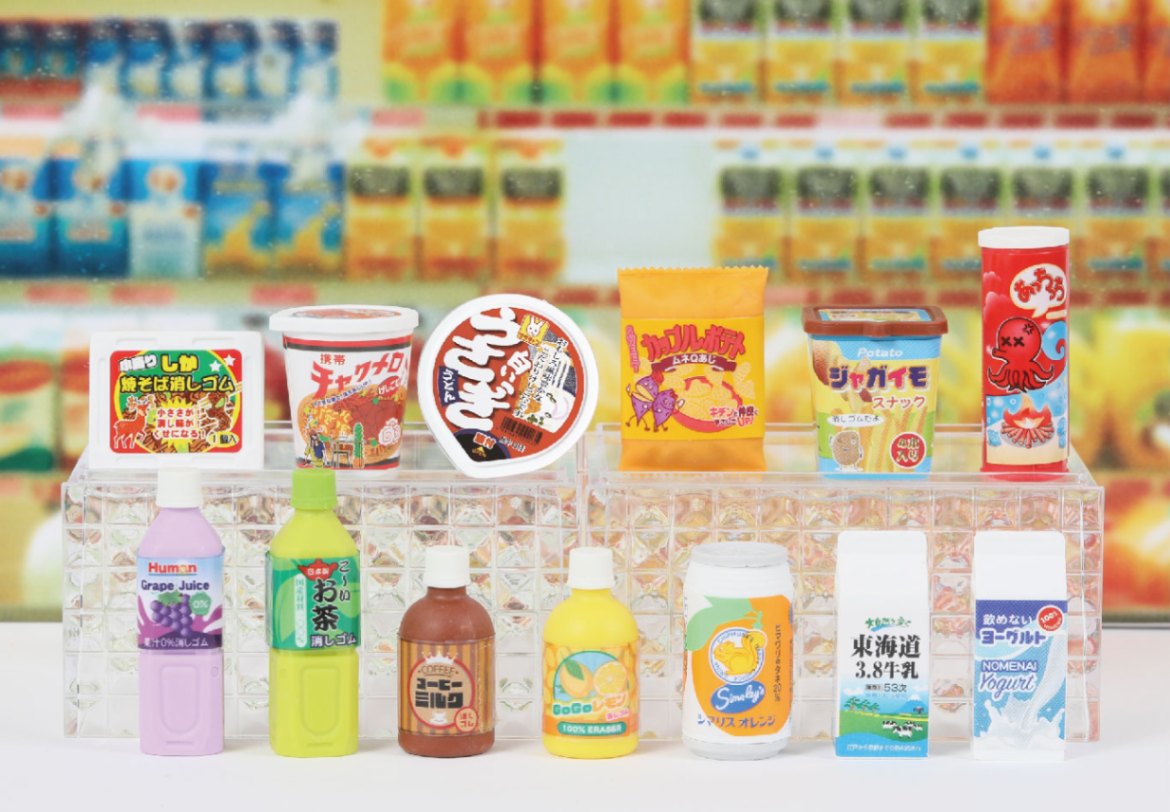ドリンク＆スナック消しゴム［60個入］ | 60個セット,食べ物のなかま