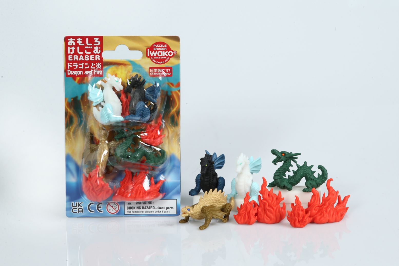 ブリスターパック消しゴム ドラゴンと炎 | ブリスター＆プチケース