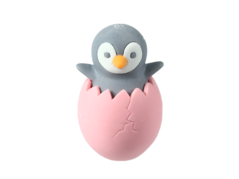 ペンギンタマゴ グレー 消しゴム | 1個単品,どうぶつ,タマゴ