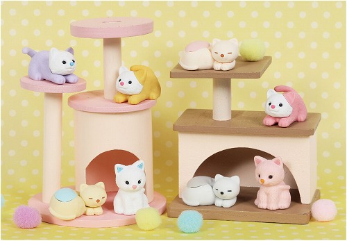 パステルキャット消しゴム［60個入］ | 60個セット,動物のなかま