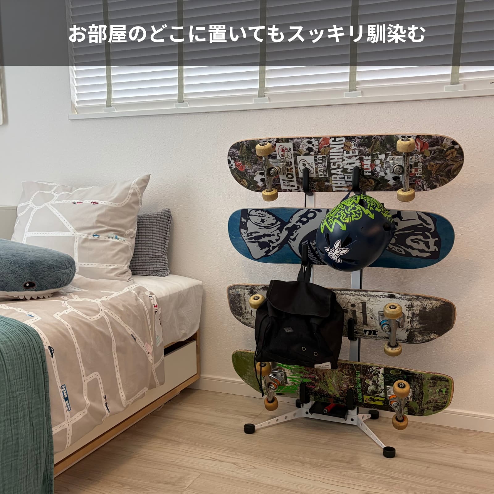 【再入荷】スケートボードデッキスタンド「flipper」