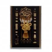 【破魔弓】蓮(金龍金具) アクリル 壁掛け〈幹山作〉[211-062]|破魔弓