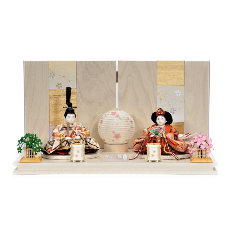 雛人形】三寸 おぼこ雛 宝尽くし文様 親王飾り | 小出松寿作 ｜雛人形