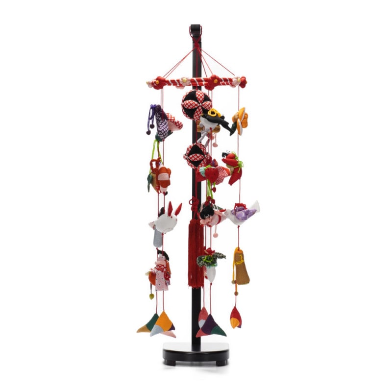 ⑨　つるし雛　置き型　女の子用 雛人形 コンパクト うさぎちりめんつるし雛｜愛らしいうさぎ柄つるし