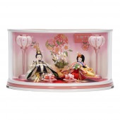 【雛人形】豆 まりな 親王揃いアクリルケース飾り〈藤翁作〉[223-087]|雛人形