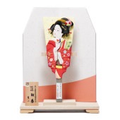 【羽子板】13号 初春 極上本絹 屏風飾り〈むさしや豊山作〉[232-017]|羽子板