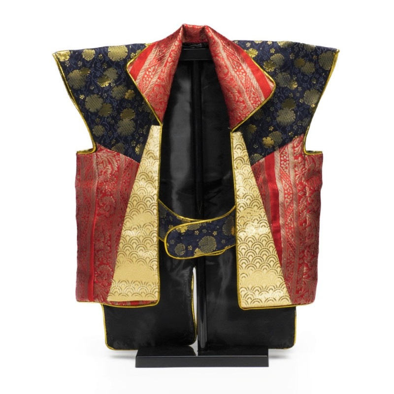 超希少♦️中国武具♦️中国歴史 アンティーク兜♦️獅子形金具♦️鳳羽兜♦️青色装飾♦️送料込 311D】国宝 小桜黄返韋威大鎧の兜 四分之一模写 12号 | 小木人形