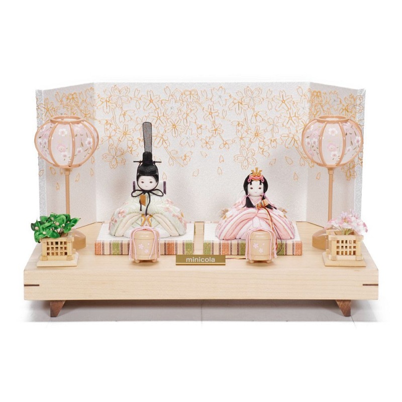 木目込み雛人形】rico真愛 親王飾り | minicola作 ｜雛人形・五月人形