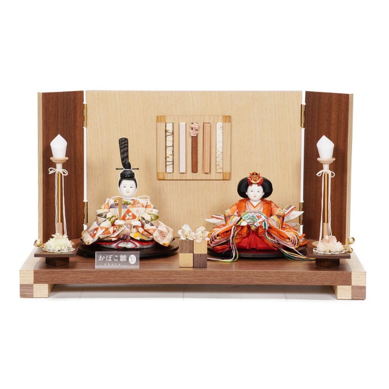 雛人形】三寸 おぼこ雛 宝尽くし文様 親王飾り | 小出松寿作 ｜雛人形