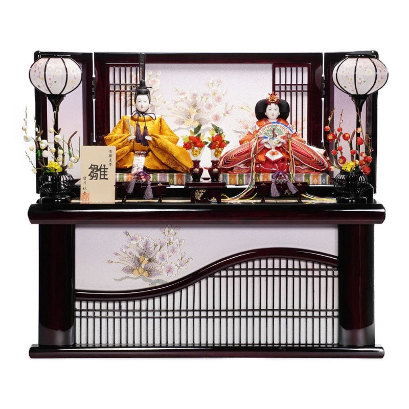 木目込み雛人形】御所満月 親王飾り〈石川佳正作〉[253-151] | 雛人形