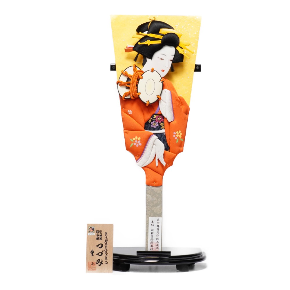 【羽子板】18号 つづみ 極上本絹〈むさしや豊山作〉[232-032]