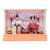【雛人形】小芥子「桃華」 親王揃いアクリルケース飾り〈雅秀作〉[243-121]|雛人形