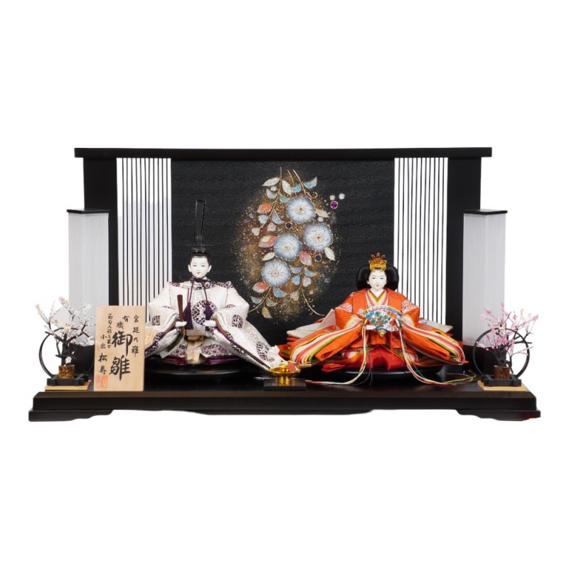 雛人形】京十二番 高雄 枝垂桜尽文様 親王飾り〈小出松寿作