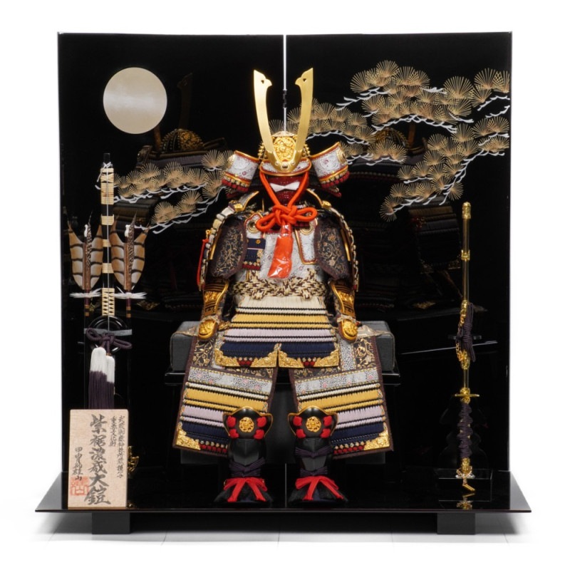 五月人形】《限定製作品》7号 俊 紫裾濃威 鎧飾り〈雄山作〉[225