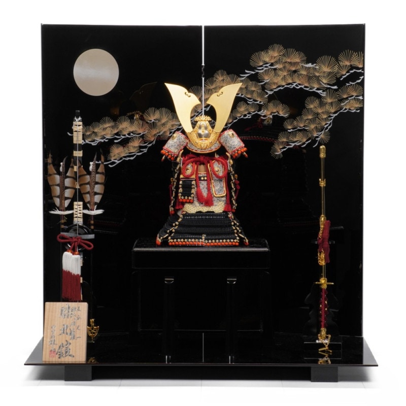 五月人形】五分之一 源氏八領 楯無鎧 奉納鎧飾り〈雄山作〉[245-008