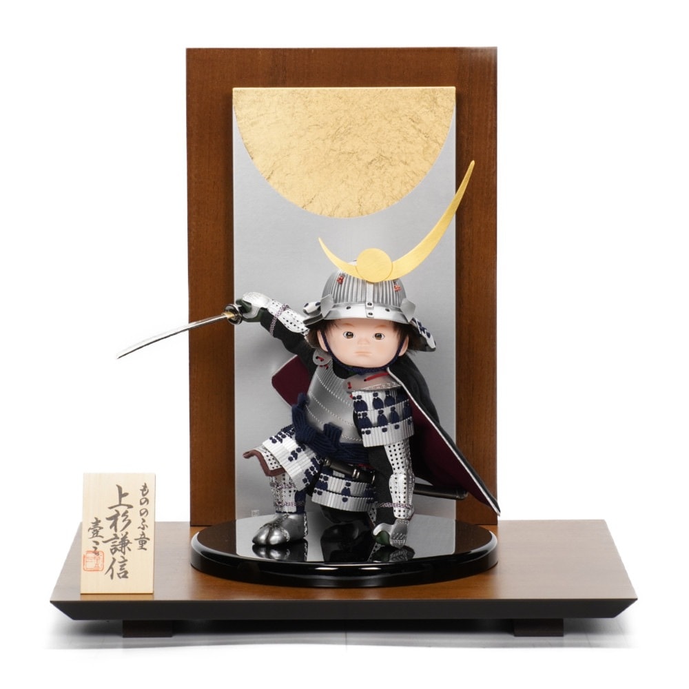 【五月人形】もののふ童 英雄見参 上杉謙信 大将飾り〈壹三作〉[245-113]