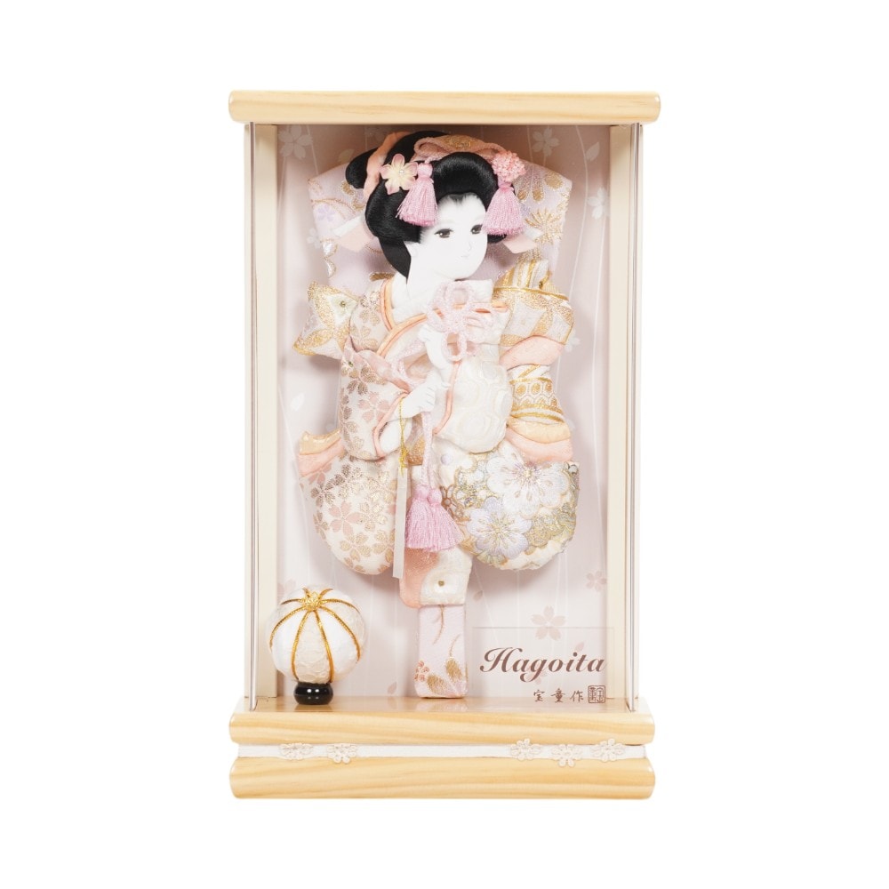 【羽子板】9号 撫子姫(白) アクリル〈宝童作〉[252-009]