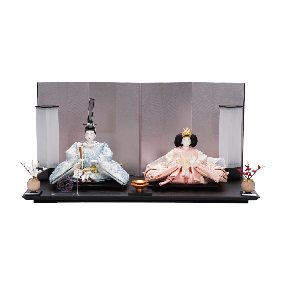【雛人形】京十一番 東山 オーガンジー 親王飾り〈小出松寿作〉[253-083]