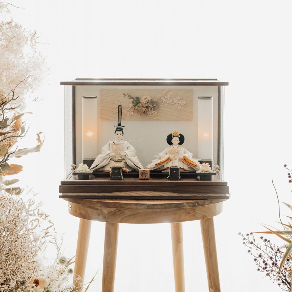 立ち雛 令和7年度新作】雛人形 コンパクト ひな人形 丸型 おしゃれ