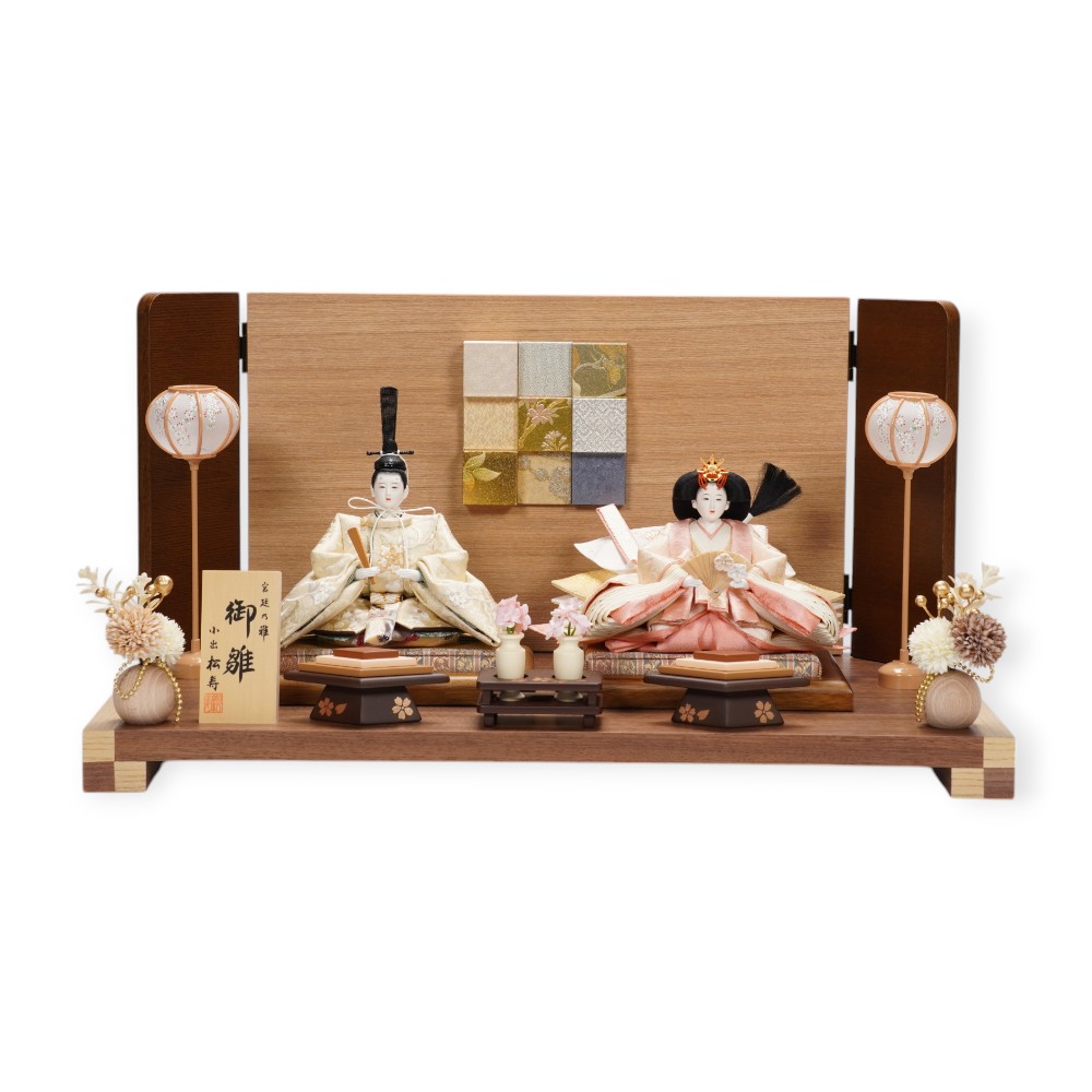 【雛人形】京十二番 京刺繍(特上) 唐花文様 親王飾り〈小出松寿作〉[253-132]